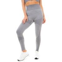 Smart Living Women's Seamless Ribbed Marl Leggings - Flexible, Non-See-Through Activewear in Grey | Size: Small