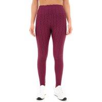 Smart Living Women's Comfortable & Versatile Honeycomb Waffle Leggings in Burgundy | Size: 2XL