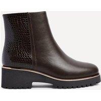Linzi Women's Navigate Brown Croc Mix Wedge Ankle Boot | Size: 5-Standard Fit