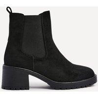 Linzi Women's Path Black Faux Suede Chelsea Boot | Size: 5-Standard Fit