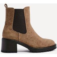 Linzi Women's Path Sand Faux Suede Chelsea Boot in Brown | Size: 5-Standard Fit