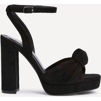 Linzi Women's Ruba Black Knotted Platform Heels | Size: 7-Standard Fit