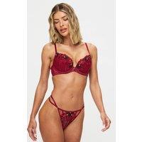 Ann Summers Women's Shimmering Thong in Wine | Size: 14