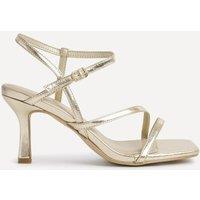 Linzi Women's Nicole Gold Strappy Heels | Size: 4-Standard Fit