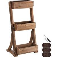 tectake Vertical Planter Flora in Brown