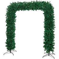 Samuel Alexander 8ft Double Door Green Flat Top Christmas Tree Arch with 2000 Tips