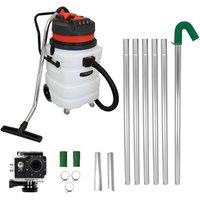 Monstershop 90L Wet & Dry Vacuum, Gutter Vacuum Poles & Camera in White