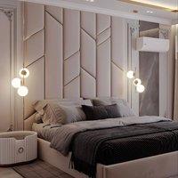 PARADISE BEDS LTD Velvet Panel High Headboard Bed in Beige | Size: King