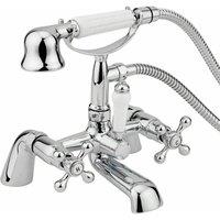 VOGREX Shower Bathroom Mixer Tap Bath Filler with Brass in Silver