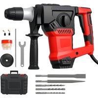 Traderight Corded Hammer Drill 2 Speed Electric Screwdriver Driver Set in Black