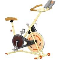 Centra Magnetic Exercise Bike 120KG Indoor Spin Bike with LCD Display & APP in Yellow