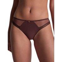Aubade Women's Sheer Emotion Brazilian in Brown | Size: 8