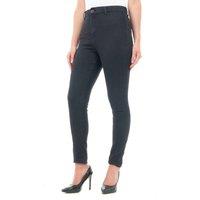 Smart Living Women's Stylish Skinny Fit High Waisted Denim Jeans in Black | Size: 16