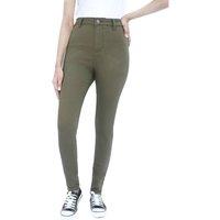 Smart Living Women's Stylish Skinny Fit High Waisted Denim Jeans in Khaki | Size: 10