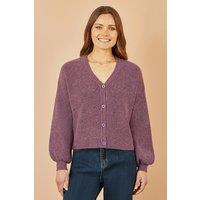 Yumi Women's Purple Marl Knit Cardigan | Size: Small