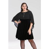 Hell Bunny Women's Draco Luxurious Velvet Mini Dress Black | Size: Medium
