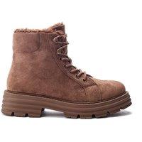 b.soleful Women's 'Gaveana' Alcantara Ankle Boots in Tan | Size: 7