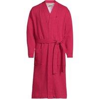 Lands' End Men's Serious Sweats Calf Length Robe in Dark Red | Size: Large