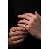 Outrage London Men's Silver Personalised Minimalistic Band Ring | Size: 8