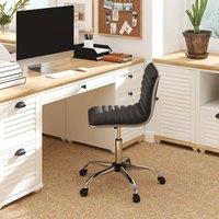 Costway Task Chair Adjustable Office Chair w/Swivel Seat & Wheels in Black