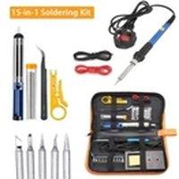 EONLION Soldering Iron Kit Electronics Welding Tools Adjustable Temp in Black