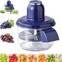 VOGREX Electric Grape & Garlic Peeler, Automatic Small Fruit Machine (UK) in Blue