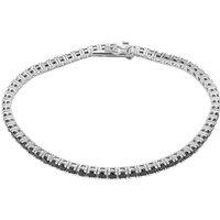 Spero London Women's Sterling Silver Black Tennis Bracelet