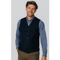 Dobell Men's Navy Moleskin Waistcoat | Size: Large