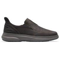 Clarks Men's Mullan Step Dark Brown Leather Slip Ons | Size: 7-Wide Fit