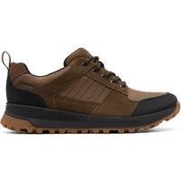 Clarks Men's ATL Trek GORE-TEX Khaki Combination Walking, Lace Up, ATL, Trainers in Green | Size: 7.5-Standard Fit