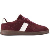 Clarks Men's Seco Speed Burgundy Suede Trainers in Red | Size: 10-Standard Fit