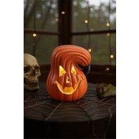 H&O Direct Halloween LED Pumpkin Lantern Battery Operated in Orange