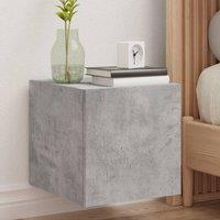 Berkfield Home TV Wall Cabinet with LED Lights Concrete Grey 30.5x35x30 cm