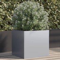 Berkfield Home Planter Silver 49x47x46 cm Galvanised Steel | Size: 49 x 47 x 46 cm