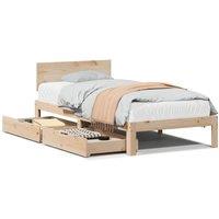 Berkfield Home Bed Frame with Drawers without Mattress 90x200 cm in Brown