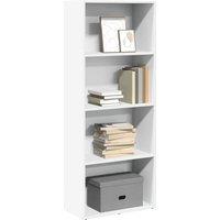 Berkfield Home Bookcase White 60x30x152 cm Engineered Wood | Size: 60 x 30 x 152 cm