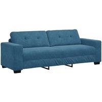 Berkfield Home Blue Velvet 3-Seater Sofa, 180 cm