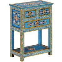 Berkfield Home Sideboard Turquoise 55x30x76 cm Solid Wood Mango | Size: 55 x 30 x 76 cm