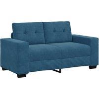 Berkfield Home Blue Velvet Loveseat Sofa 120 cm