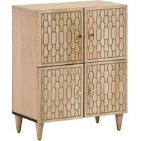 Berkfield Home Side Cabinet 60x33x75 cm Solid Wood Mango in Brown | Size: 60 x 33 x 75 cm