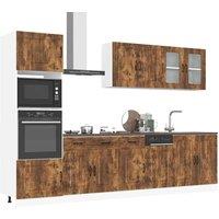 Berkfield Home 7 Piece Kitchen Cabinet Set Kalmar Smoked Oak Engineered Wood in Brown