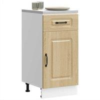 Berkfield Home Kitchen Base Cabinet Kalmar Sonoma Oak Engineered Wood in Brown