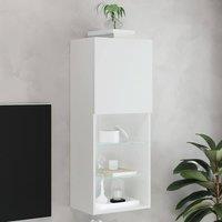 Berkfield Home TV Cabinet with LED Lights White 40.5x30x102 cm