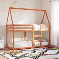 Berkfield Home Bunk Bed without Mattress Wax Brown 90x190 cm Single Solid Wood Pine