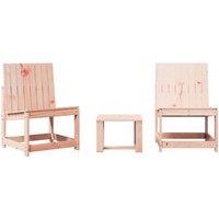 Berkfield Home 3 Piece Garden Lounge Set Solid Wood Douglas in Light Tan