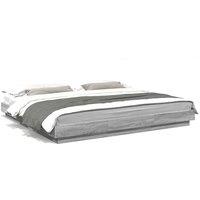 Berkfield Home Bed Frame without Mattress Grey Sonoma 180x200 cm Super King