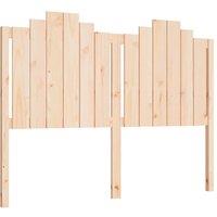 Berkfield Home Bed Headboard 141x4x110 cm Solid Wood Pine in Natural | Size: 141 x 4 x 110 cm