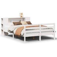 Berkfield Home Bookcase Bed without Mattress White 140x200 cm Solid Wood Pine