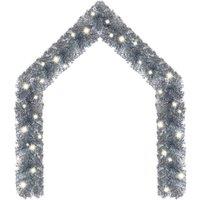 Berkfield Home Christmas Garland with LED Lights 20 m Silver