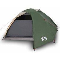 Berkfield Home Camping Tent Dome 4-Person Green Waterproof